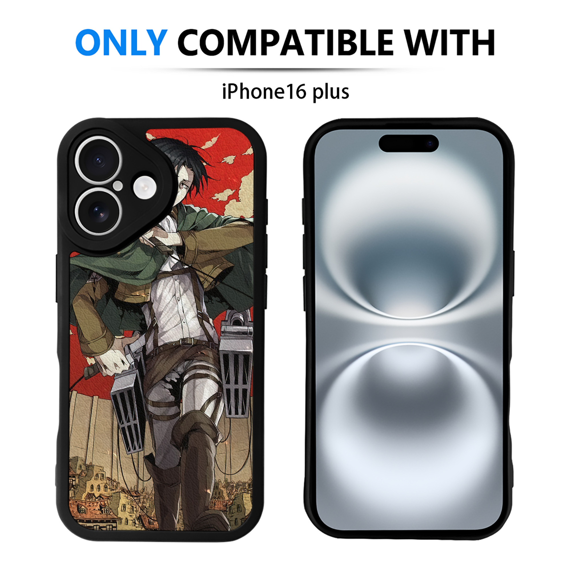（画像用） 進撃の巨人 Attack on Titan 【iPhone 16シリーズ対応】シリコンスマホケース（レザー調） 材質：シリコン